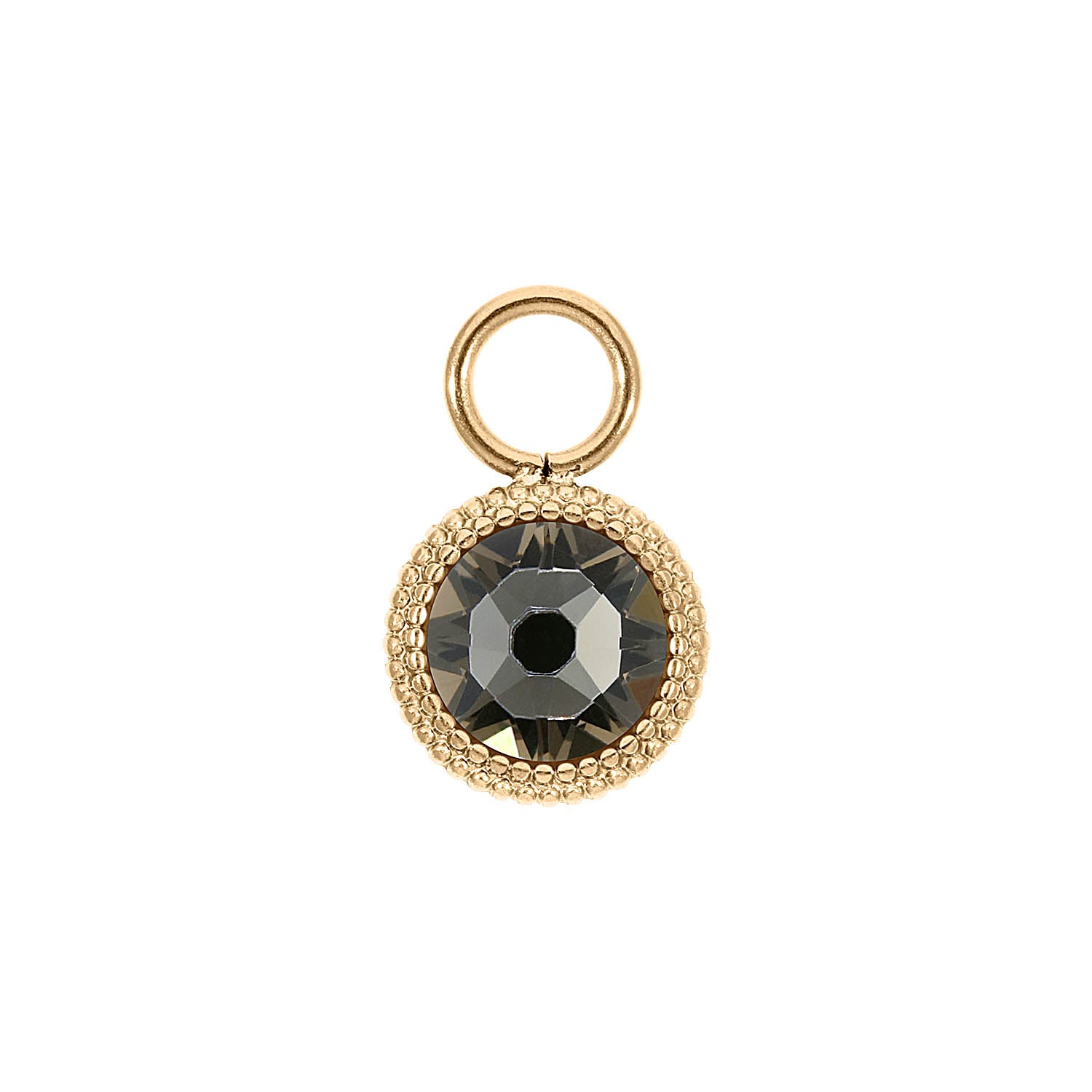 Fabero Flat Charm 0.4" - Gold Greige
