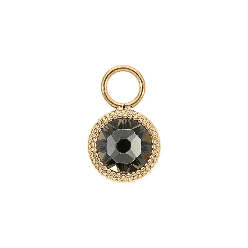Fabero Flat Charm 0.4" - Gold Greige