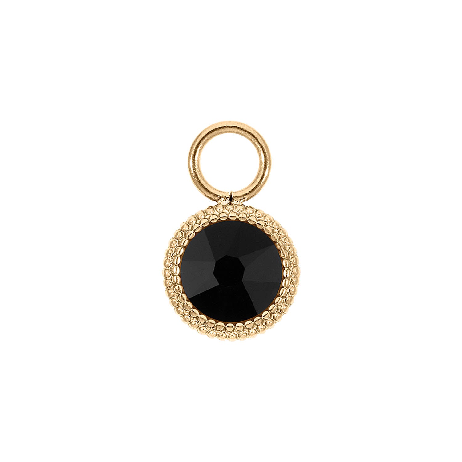 Fabero Flat Charm 0.4" - Gold jet