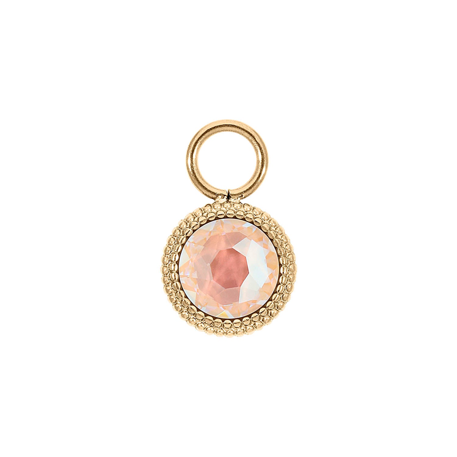 Fabero Flat Charm 0.4" - Gold ivory cream delite