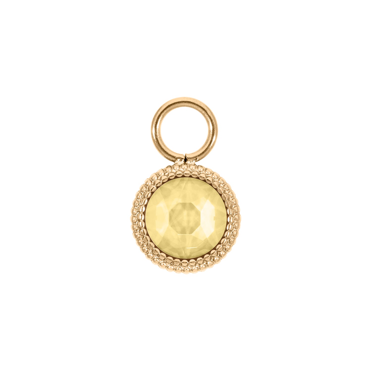 Fabero Flat Charm 0.4" - Gold Recreated Dark Jonquil