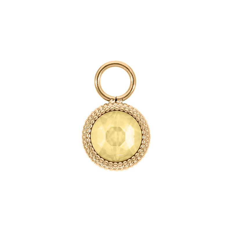 Fabero Flat Charm 0.4" - Gold Recreated Dark Jonquil