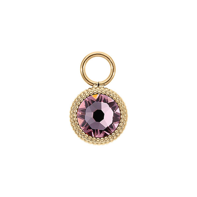 Fabero Flat Charm 0.4" - Gold Light Rose