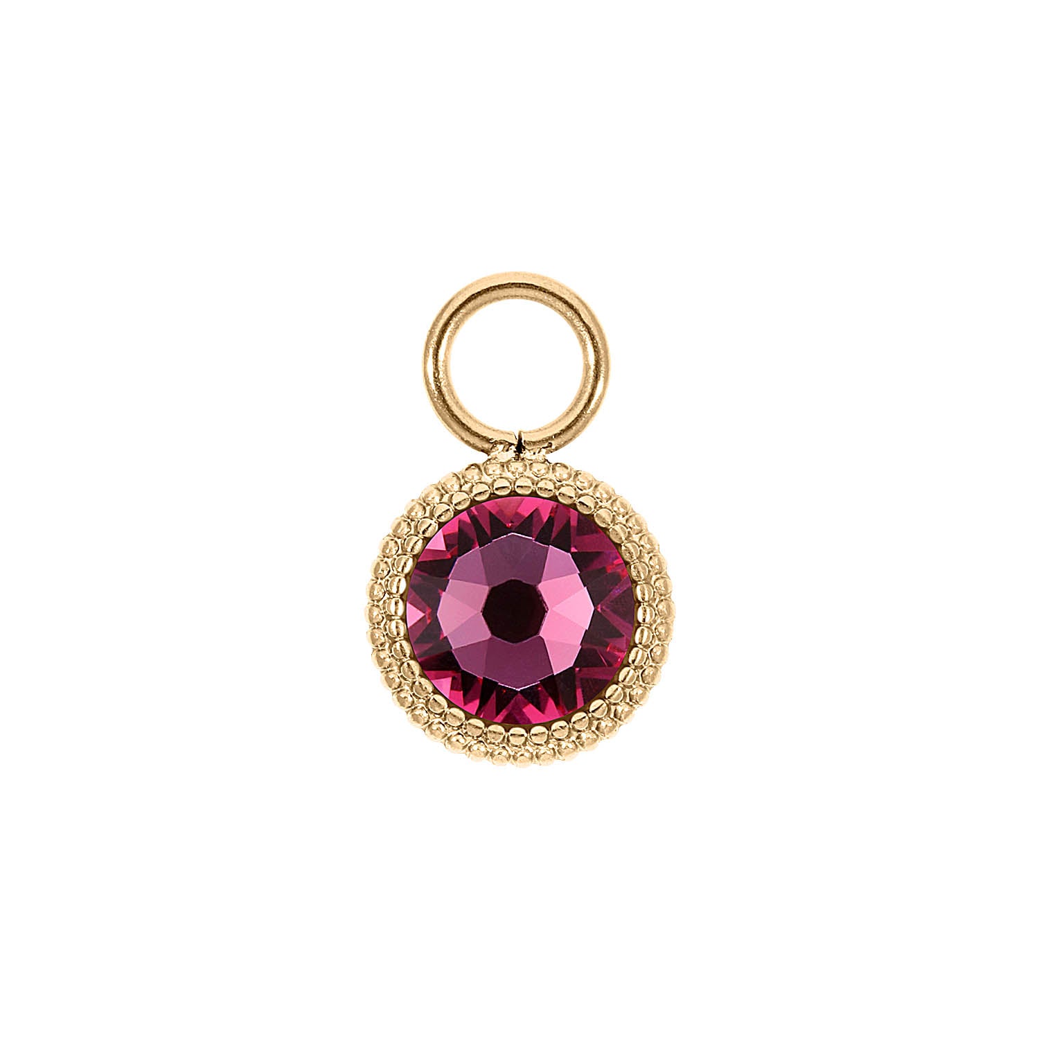 Fabero Flat Charm 0.4" - Gold rose