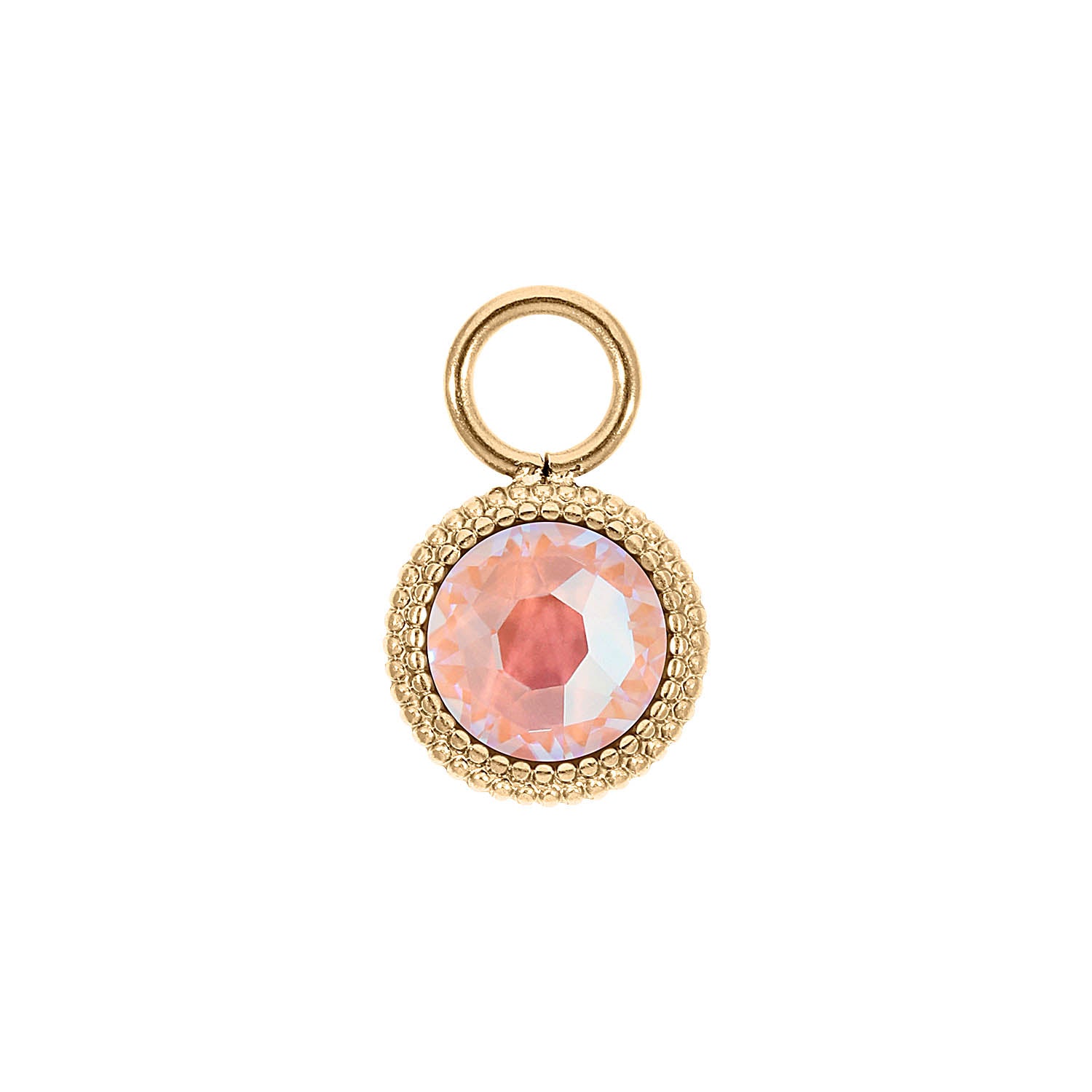 Fabero Flat Charm 0.4" - Gold dusty pink delite