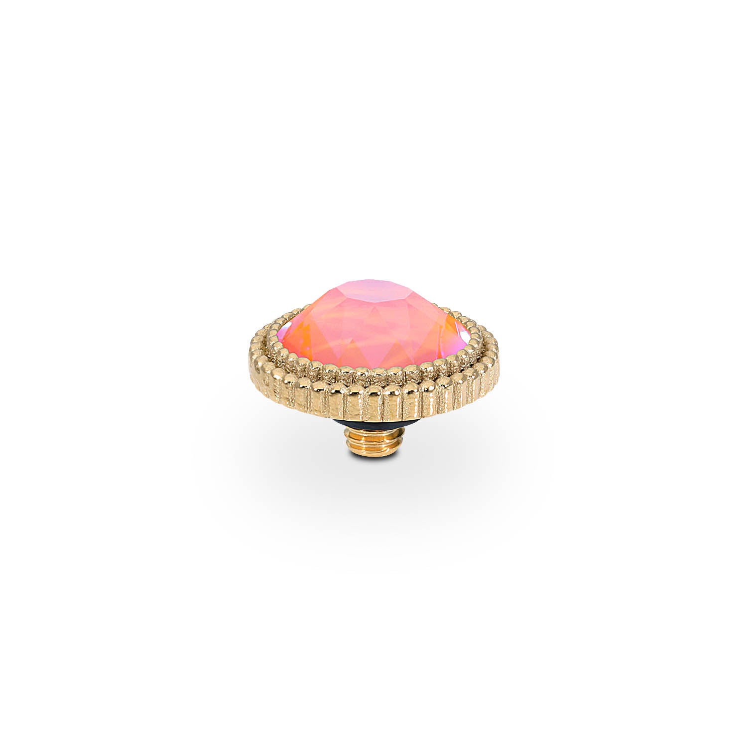 Fabero Flat Top 0.4" - Gold crystal orange glow delite