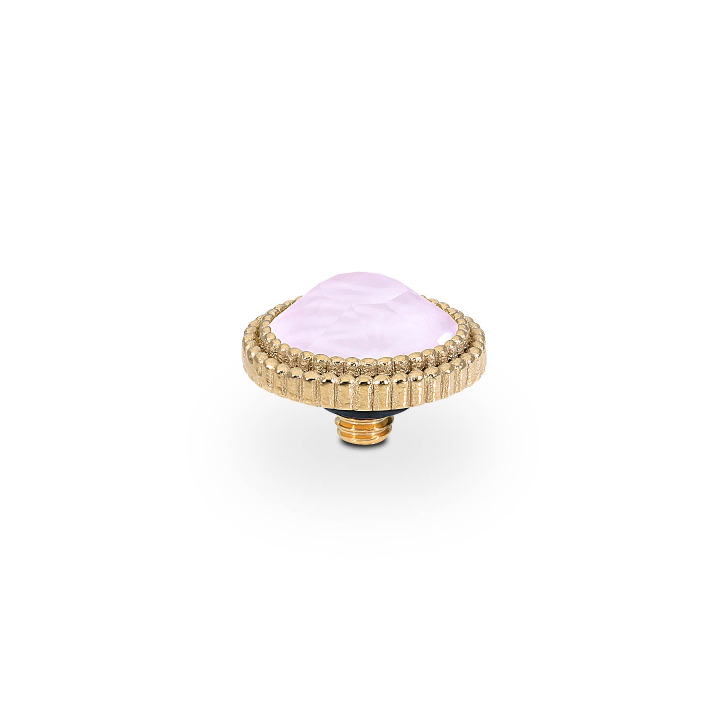 Fabero Flat Top 0.4" - Gold crystal soft rose ignite