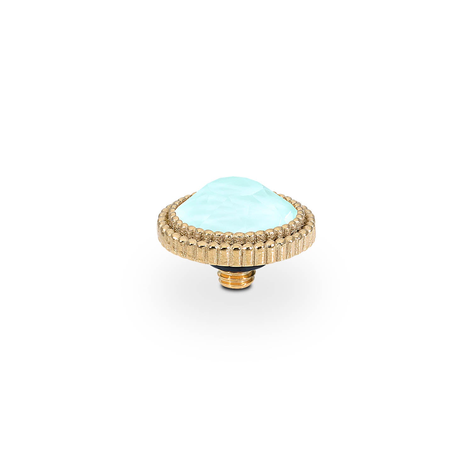 Fabero Flat Top 0.4" - Gold crystal soft mint ignite
