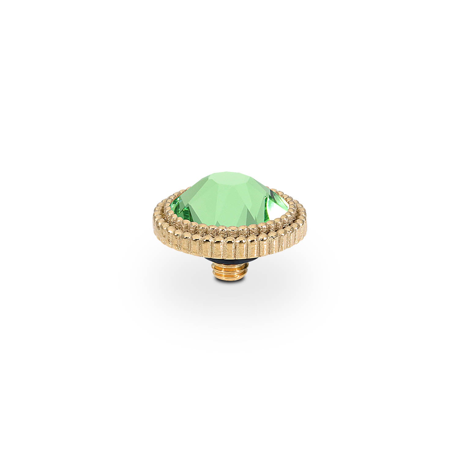 Fabero Flat Top 0.4" - Gold peridot