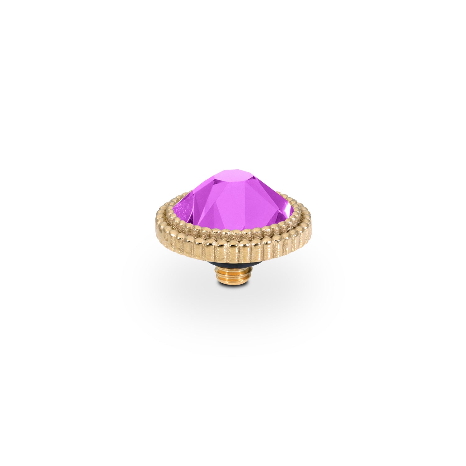 Fabero Flat Top 0.4" - Gold ReCreated Dark Sapphire