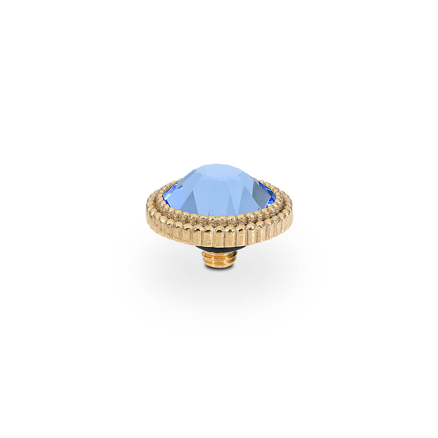 Fabero Flat Top 0.4" - Gold light sapphire