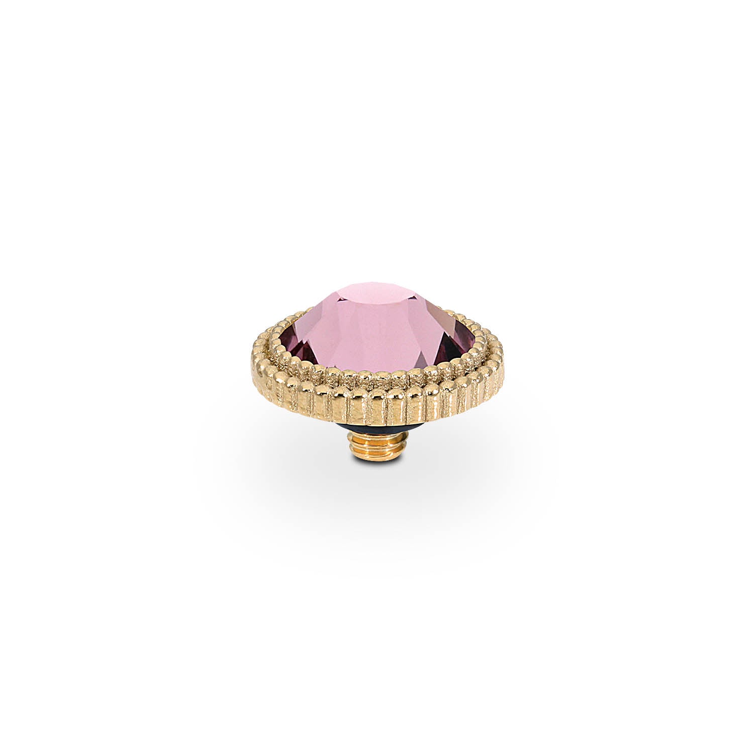 Fabero Flat Top 0.4" - Gold light amethyst