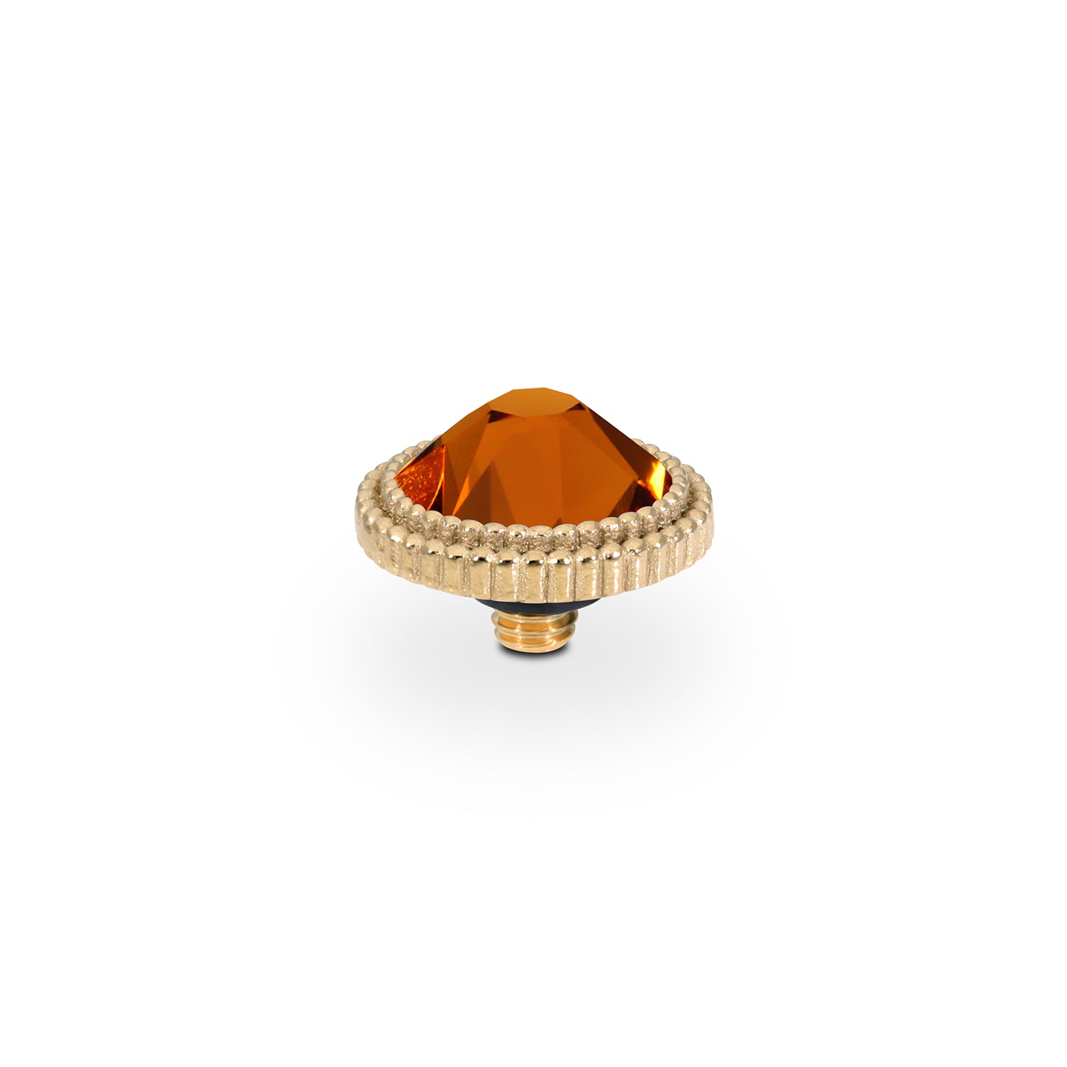 Fabero Flat Top 0.4" - Gold Smoked Topaz