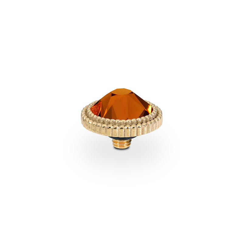 Fabero Flat Top 0.4" - Gold Smoked Topaz