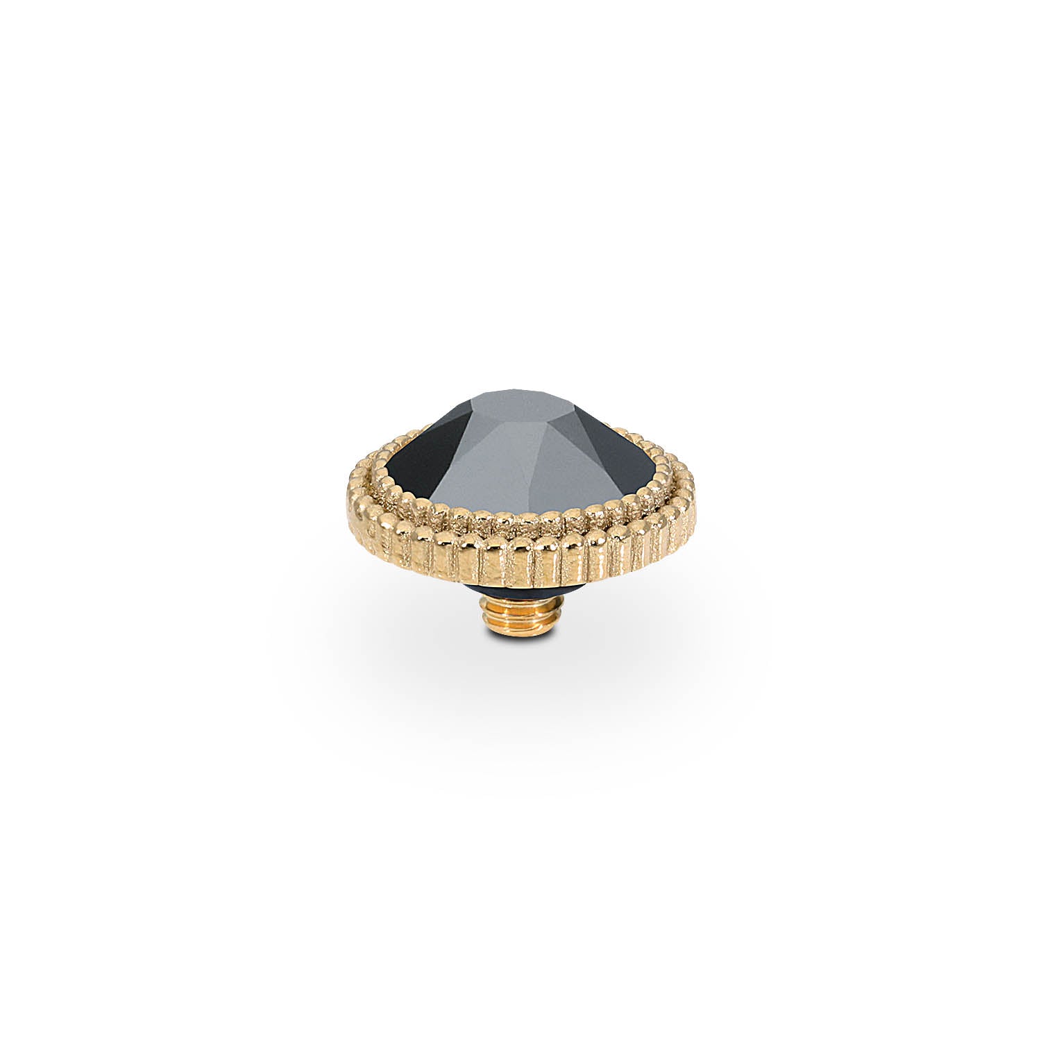 Fabero Flat Top 0.4" - Gold jet hematite