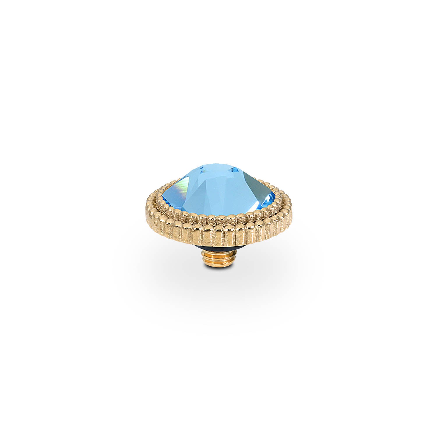 Fabero Flat Top 0.4" - Gold aquamarine