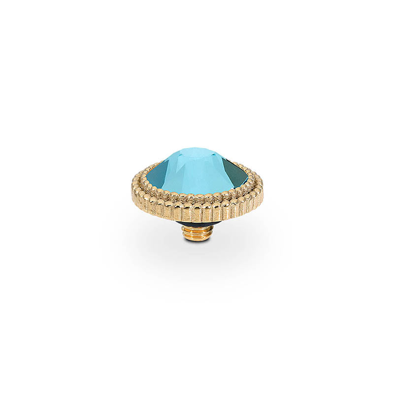 Fabero Flat Top 0.4" - Gold Light Turquoise