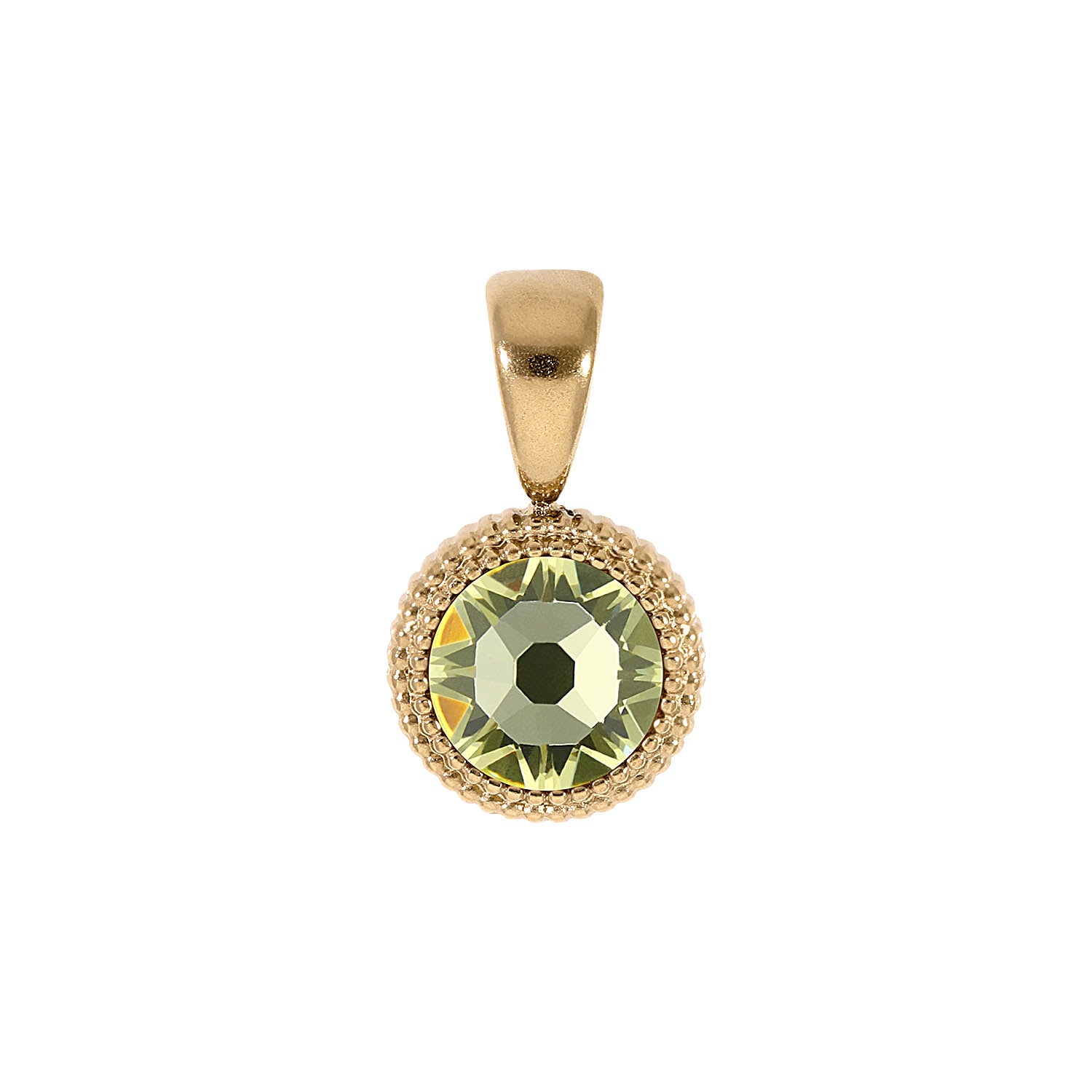 Fabero Flat Pendant 0.4" - Gold Jonquil