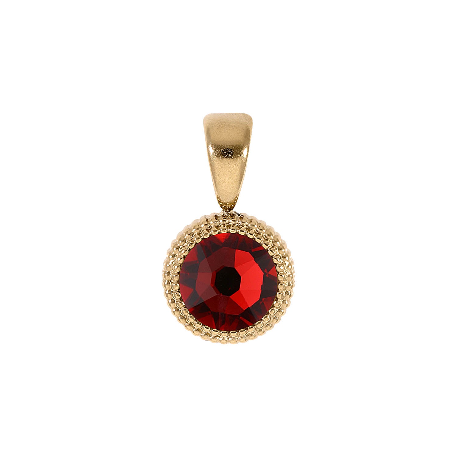Fabero Flat Pendant 0.4" - Gold scarlet