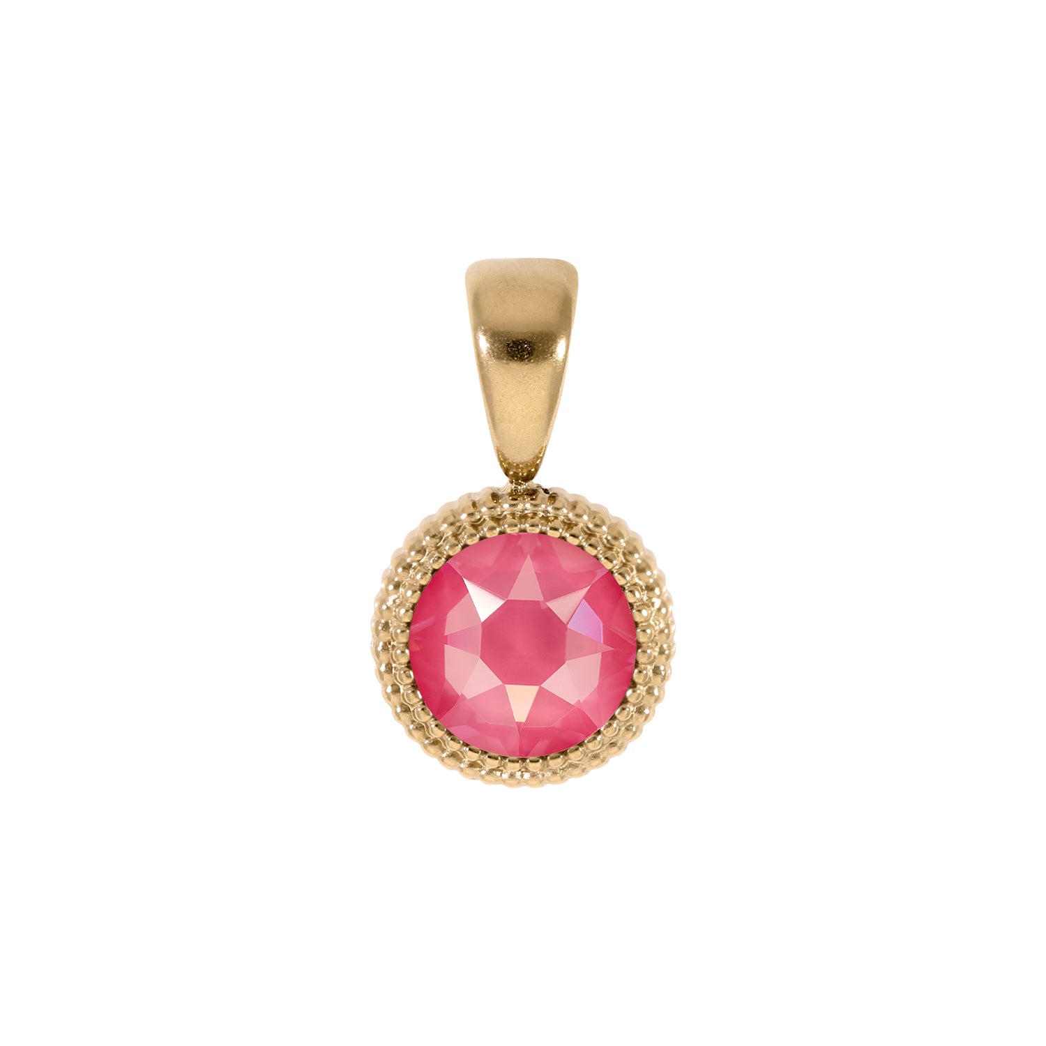 Fabero Flat Pendant 0.4" - Gold Crystal Dahlia Ignite