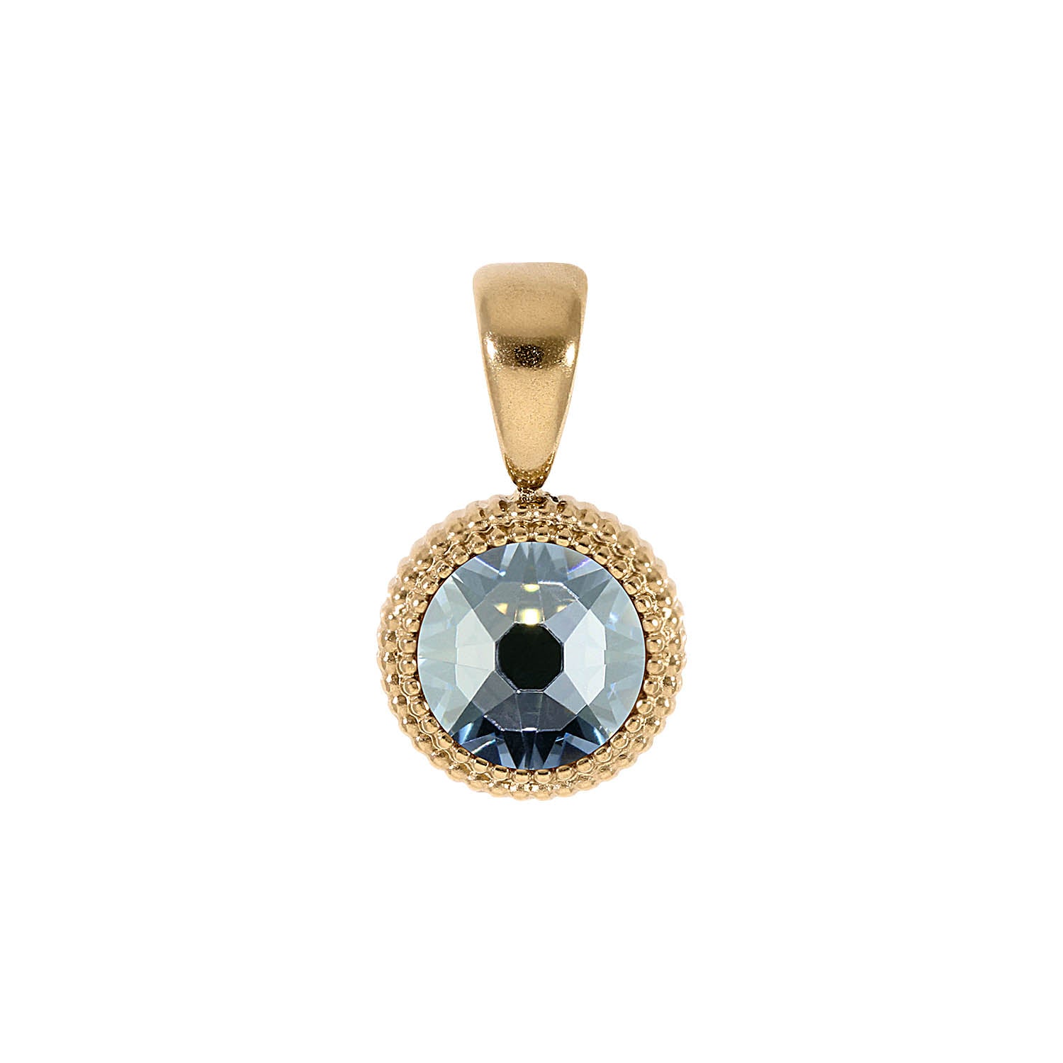 Fabero Flat Pendant 0.4" - Gold blue shade
