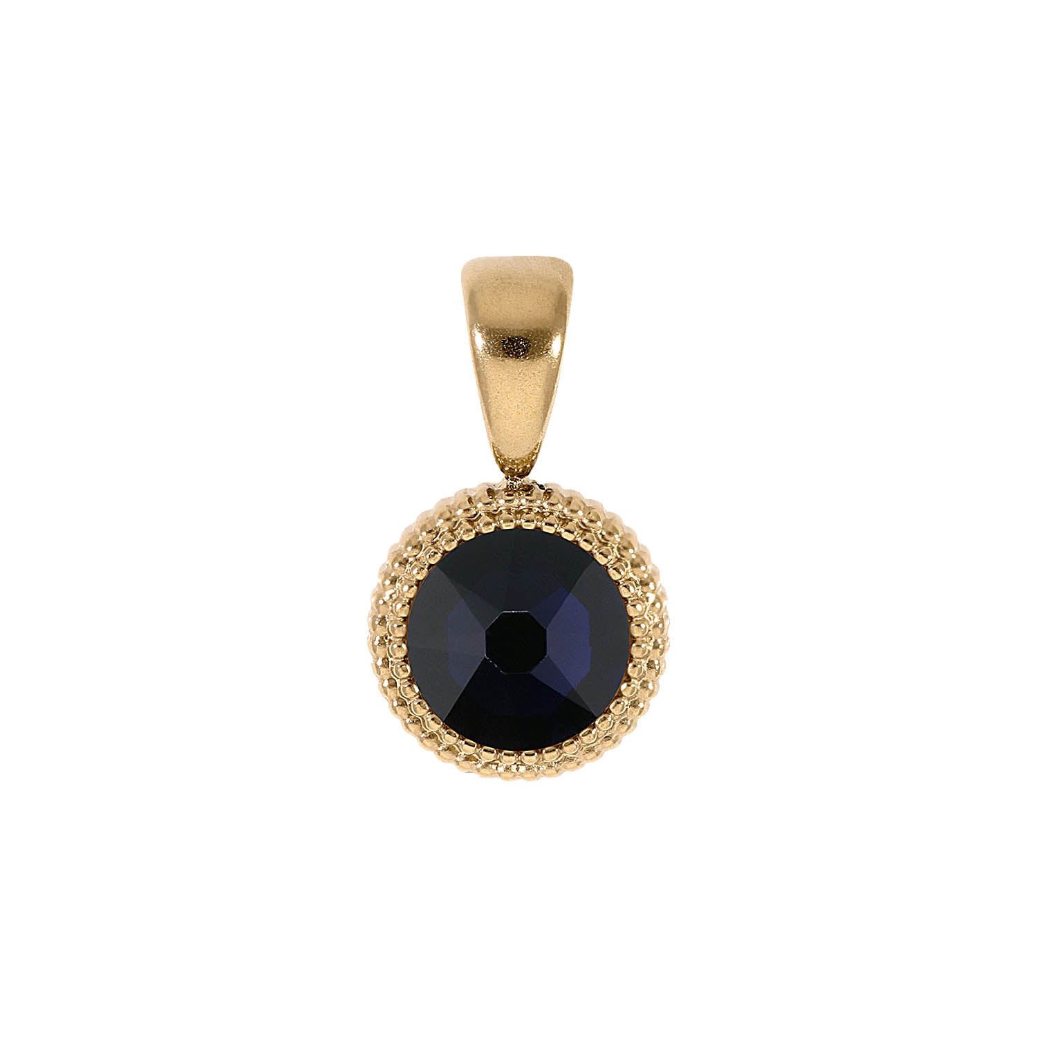 Fabero Flat Pendant 0.4" - Gold Dark Indigo