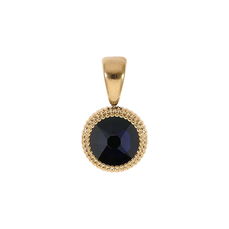 Fabero Flat Pendant 0.4" - Gold Dark Indigo