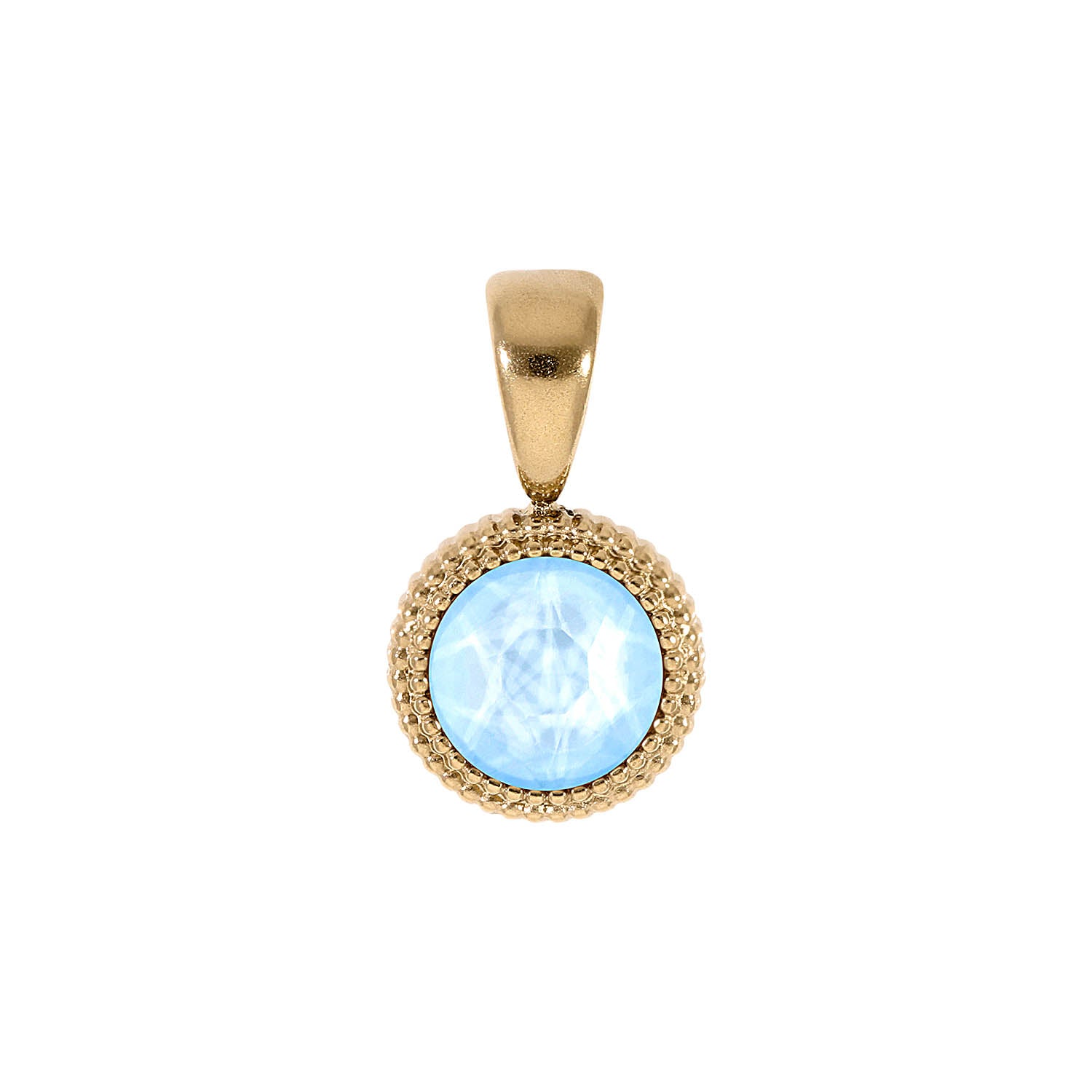 Fabero Flat Pendant 0.4" - Gold crystal sky ignite