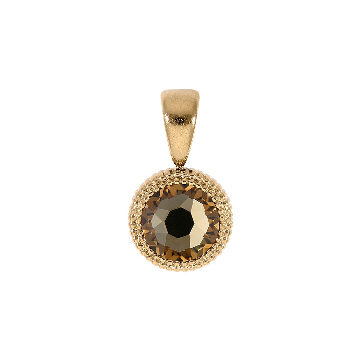 Fabero Flat Pendant 0.4" - Gold light colorado topaz