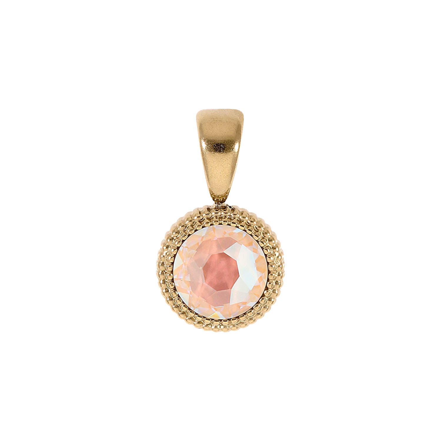 Fabero Flat Pendant 0.4" - Gold ivory cream delite