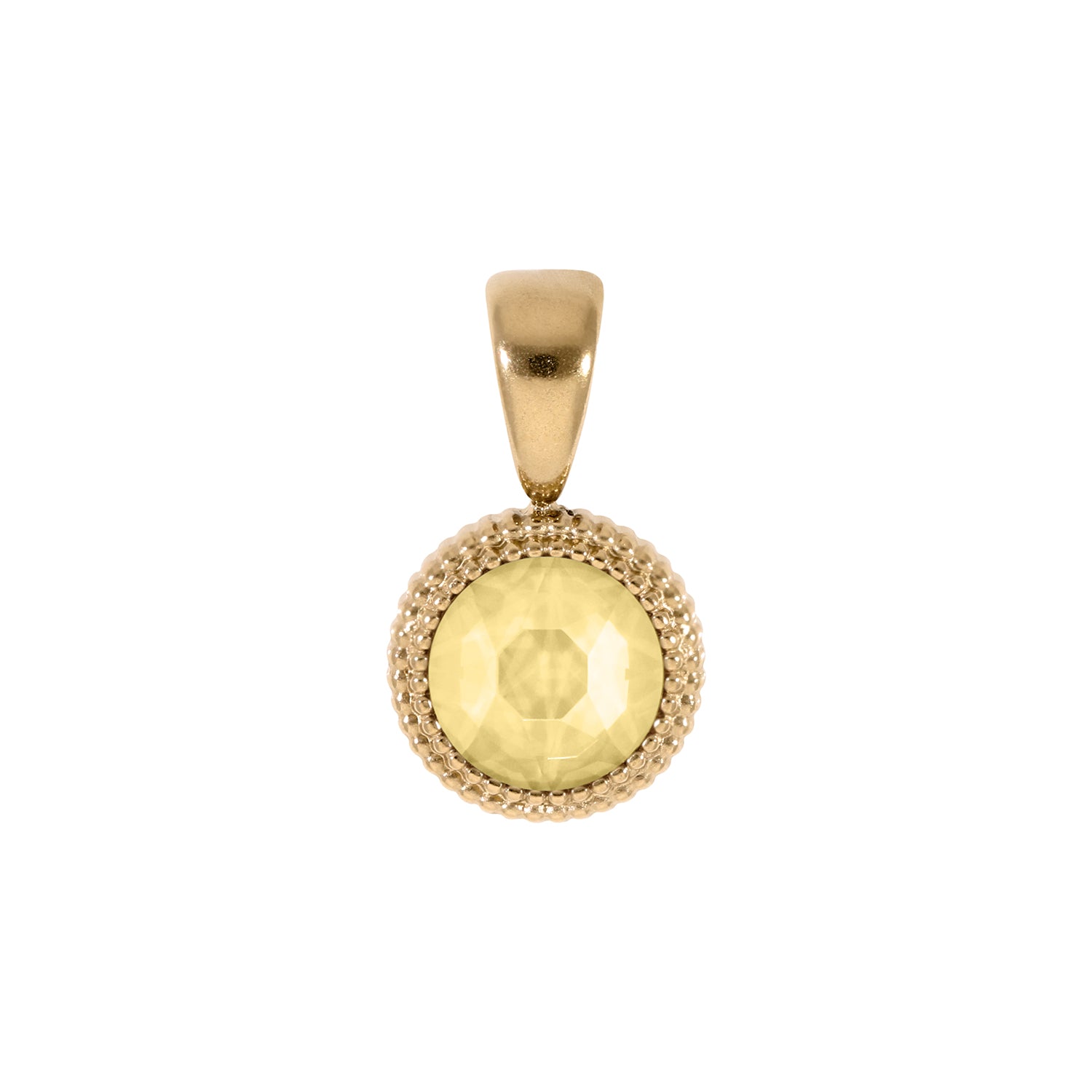 Fabero Flat Pendant 0.4" - Gold Recreated Dark Jonquil