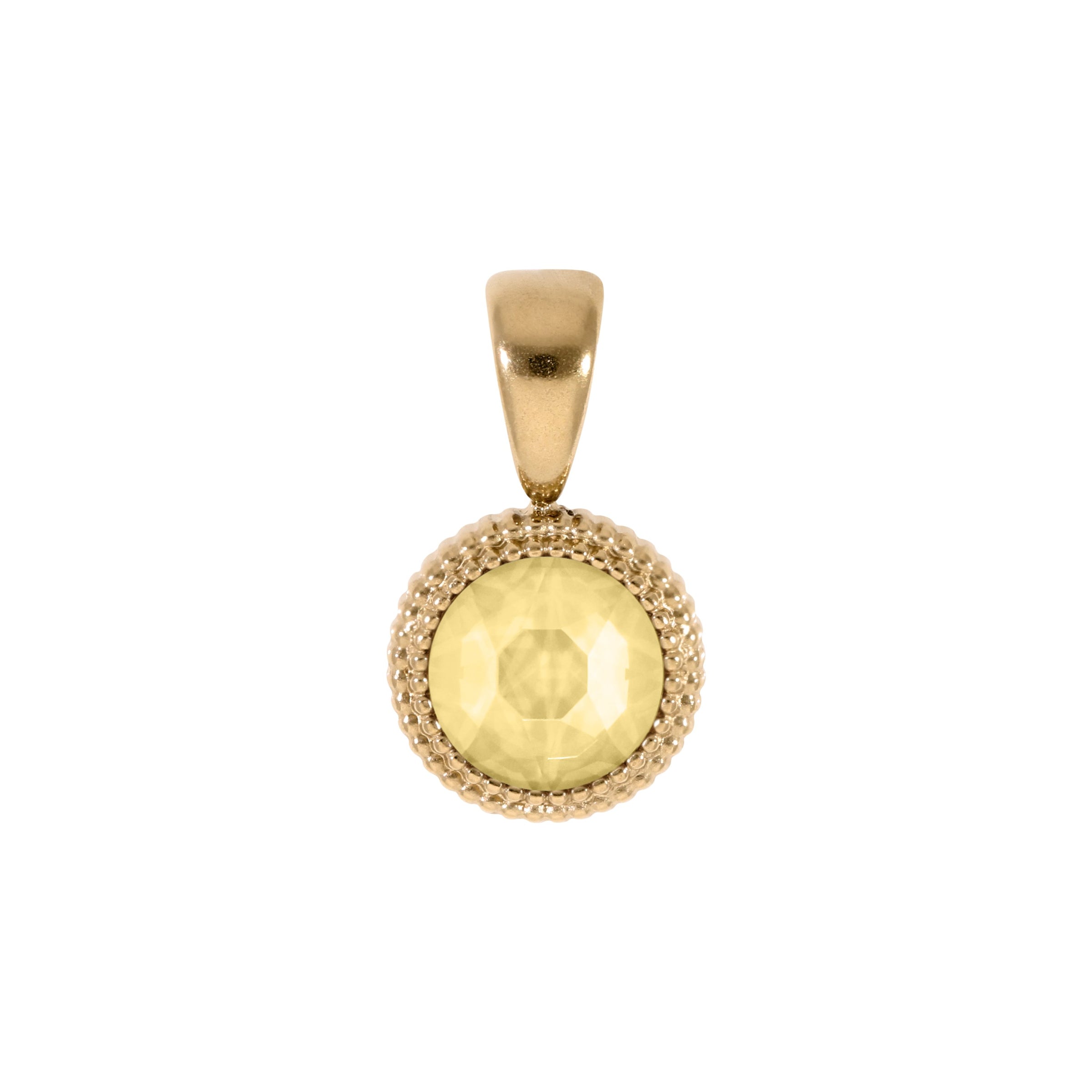 Fabero Flat Pendant 0.4" - Gold Recreated Dark Jonquil