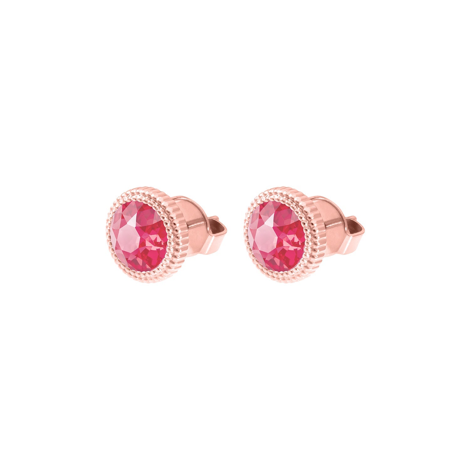 Fabero Flat Stud Earring 0.4" - Rose Gold