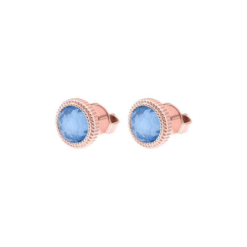 Fabero Flat Stud Earring 0.39" - Rose Gold