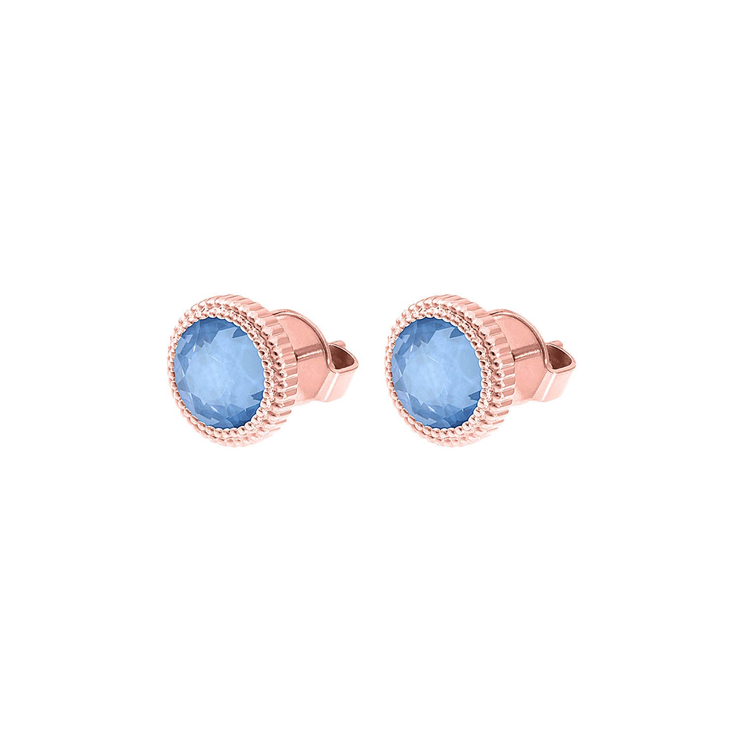 Fabero Flat Stud Earring 0.4" - Rose Gold