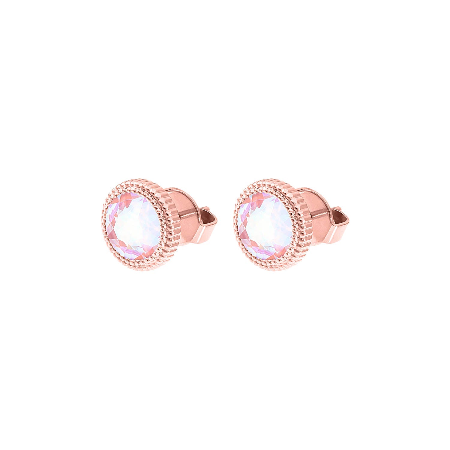 Fabero Flat Stud Earring 0.4" - Rose Gold