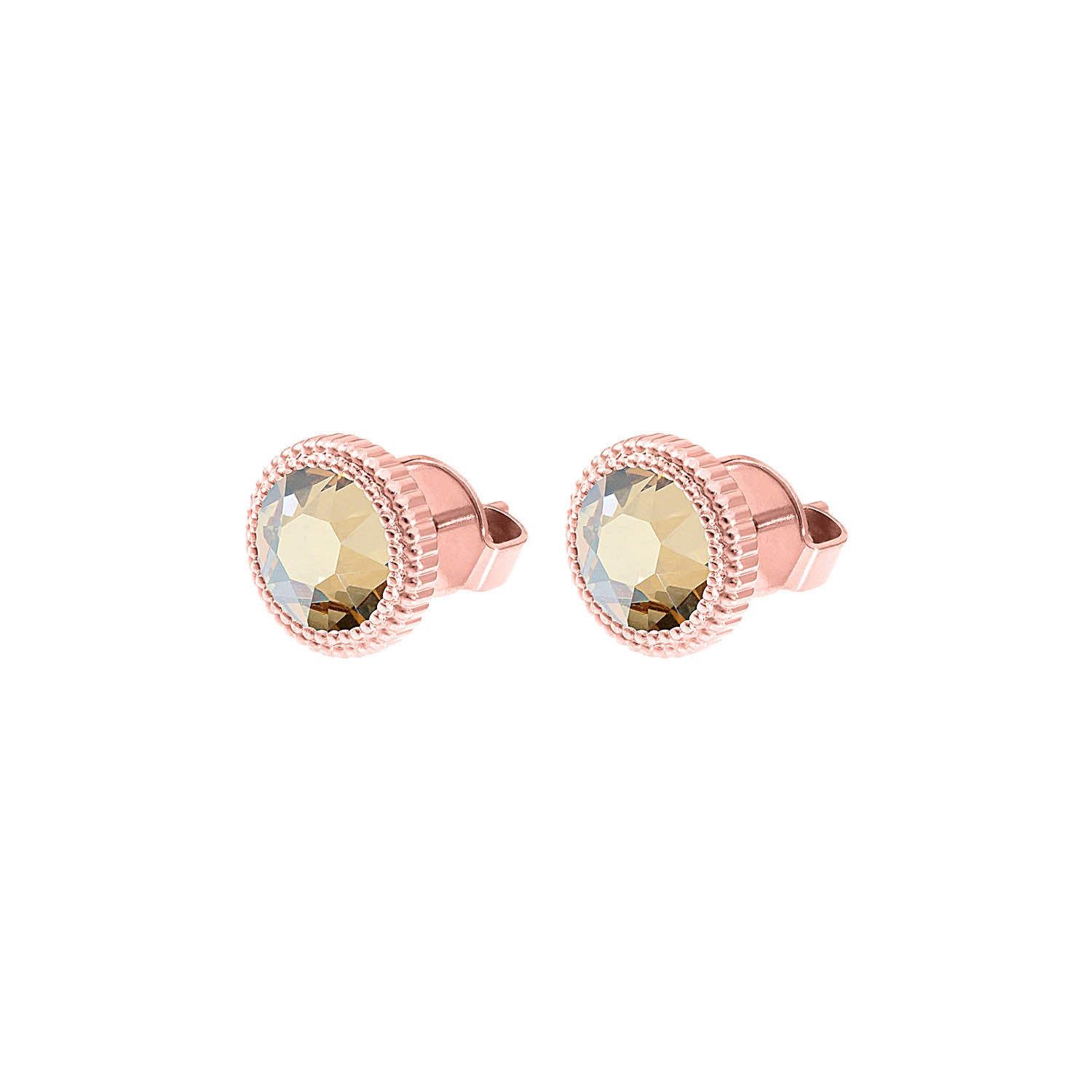 Fabero Flat Stud Earring 0.4" - Rose Gold golden shadow
