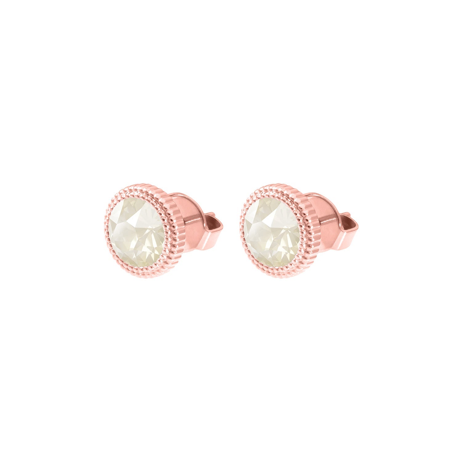 Fabero Flat Stud Earring 0.4" - Rose Gold