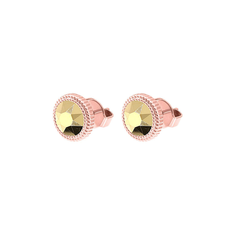 Fabero Flat Stud Earring 0.39" - Rose Gold