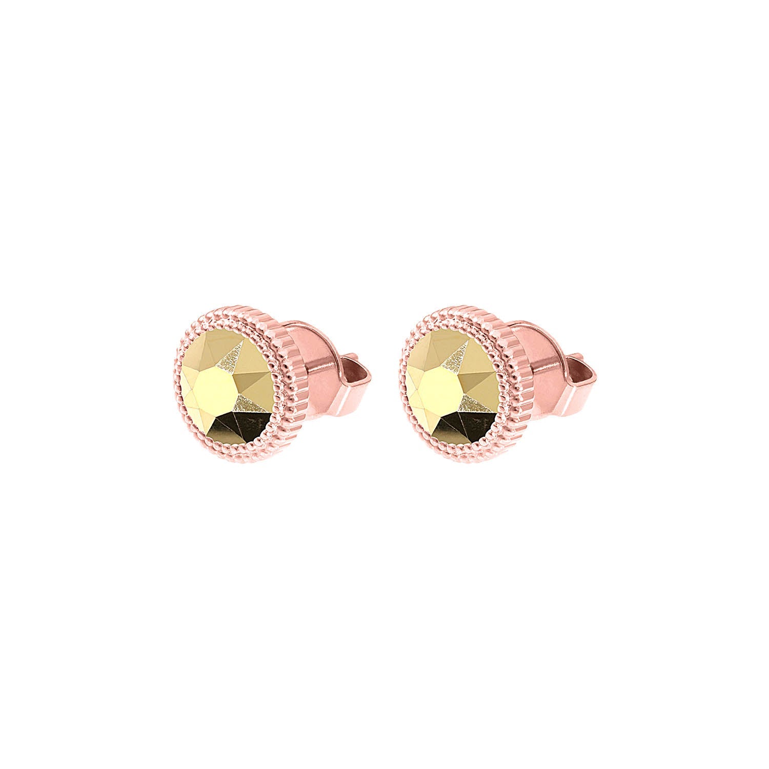 Fabero Flat Stud Earring 0.4" - Rose Gold