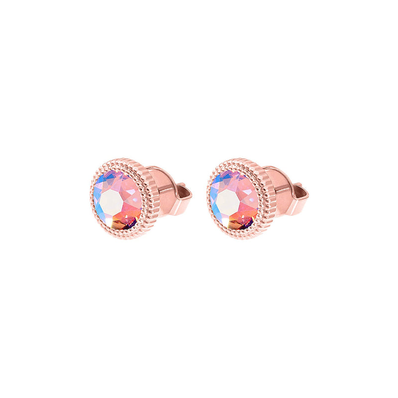 Fabero Flat Stud Earring 0.39" - Rose Gold