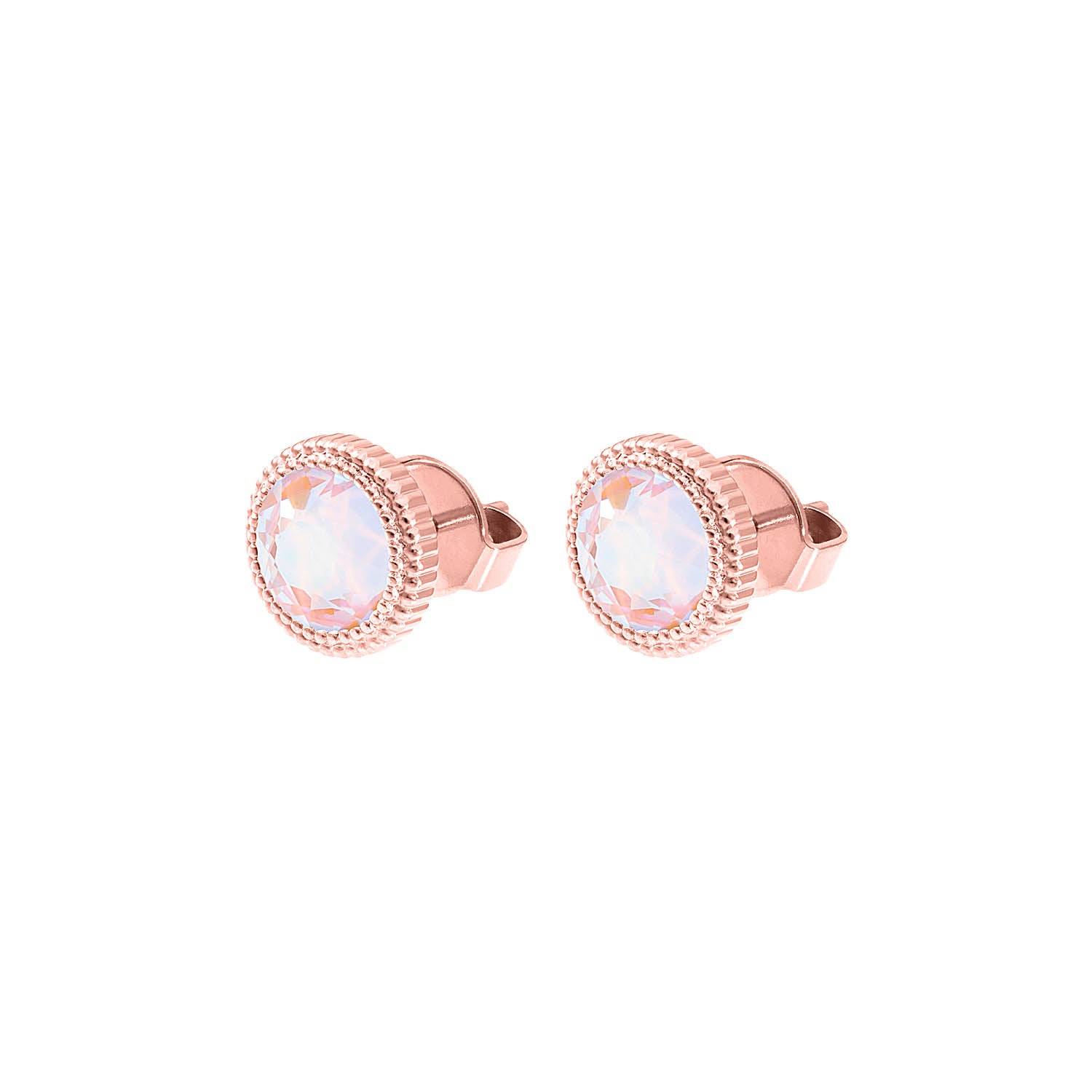 Fabero Flat Stud Earring 0.4" - Rose Gold dusty pink delite