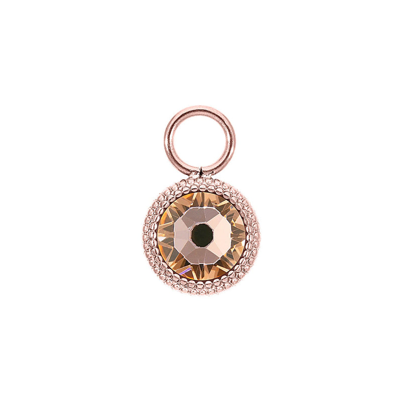 Fabero Flat Charm 0.4" - Rose Gold