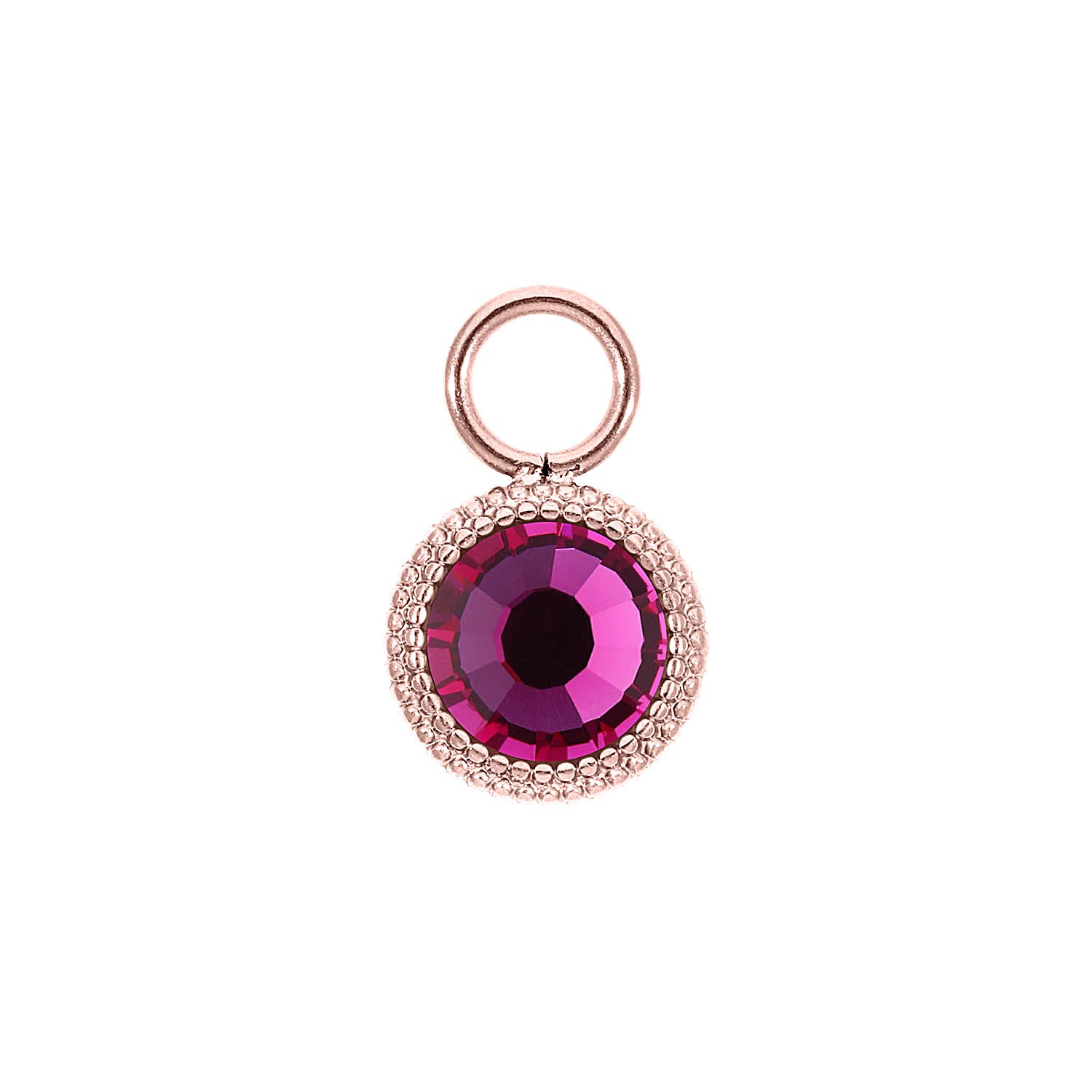 Fabero Flat Charm 0.4" - Rose Gold fuchsia