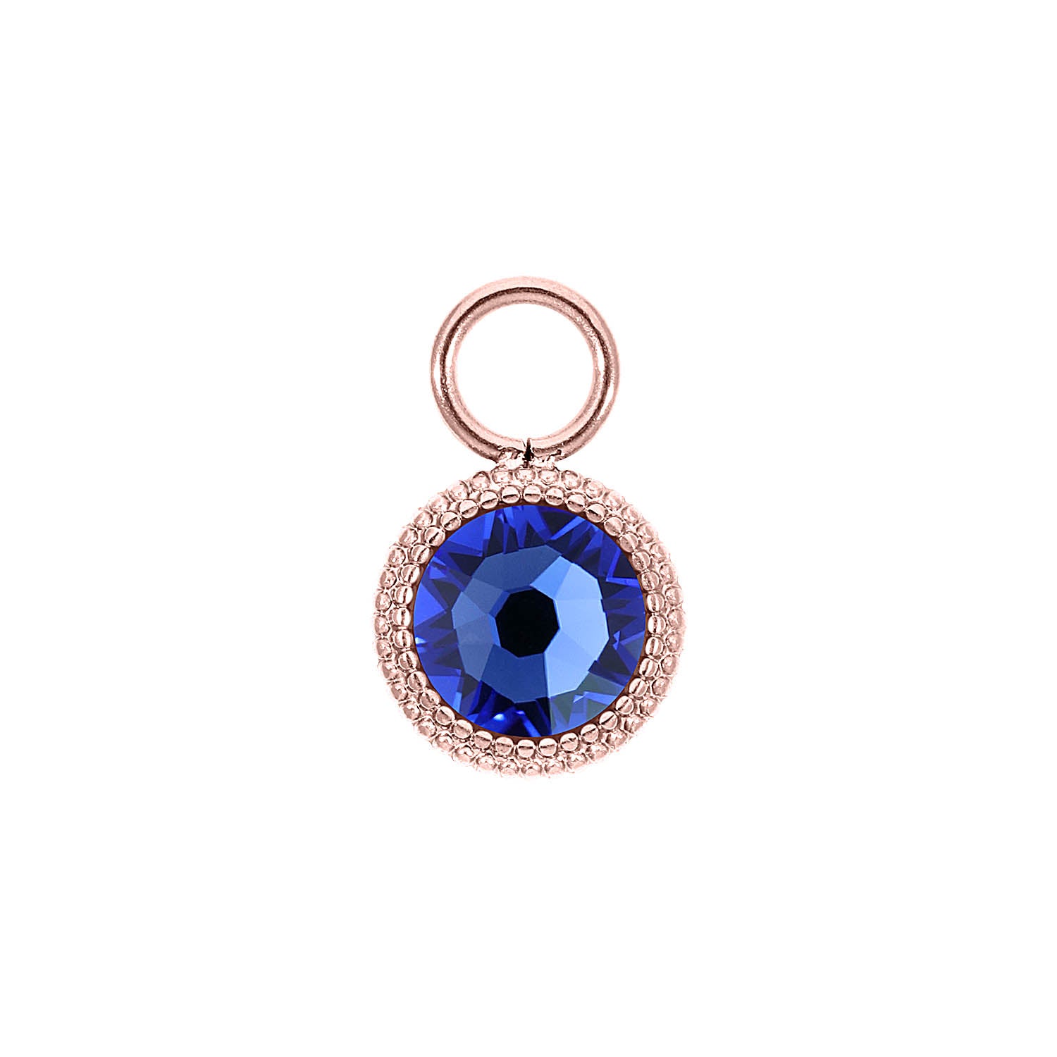 Fabero Flat Charm 0.4" - Rose Gold sapphire