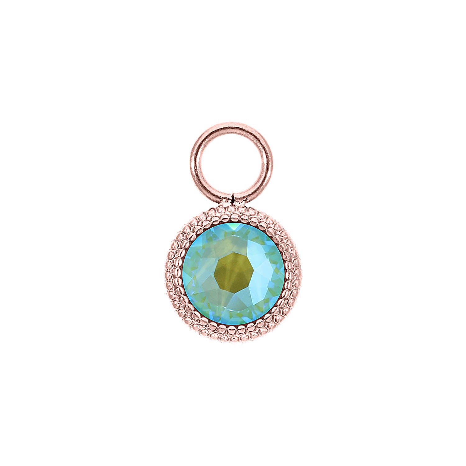 Fabero Flat Charm 0.4" - Rose Gold silky sage delite