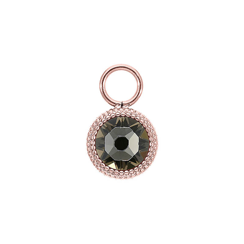 Fabero Flat Charm 0.4" - Rose Gold Greige