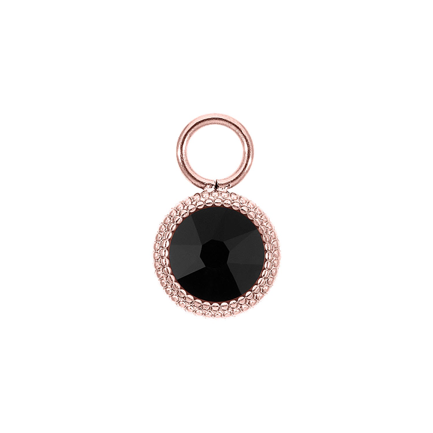 Fabero Flat Charm 0.4" - Rose Gold jet