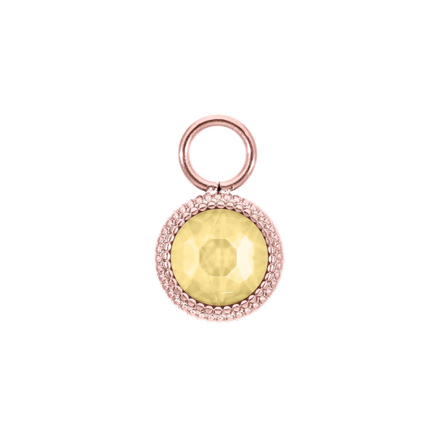Fabero Flat Charm 0.4" - Rose Gold Recreated Dark Jonquil