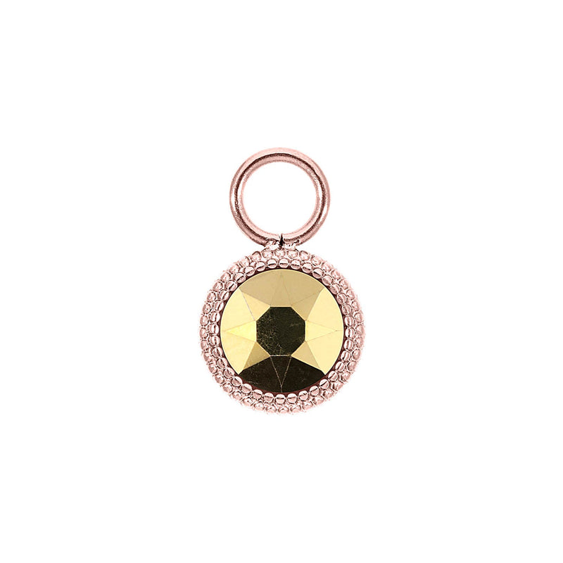 Fabero flat 0.4" charm - Rose Gold